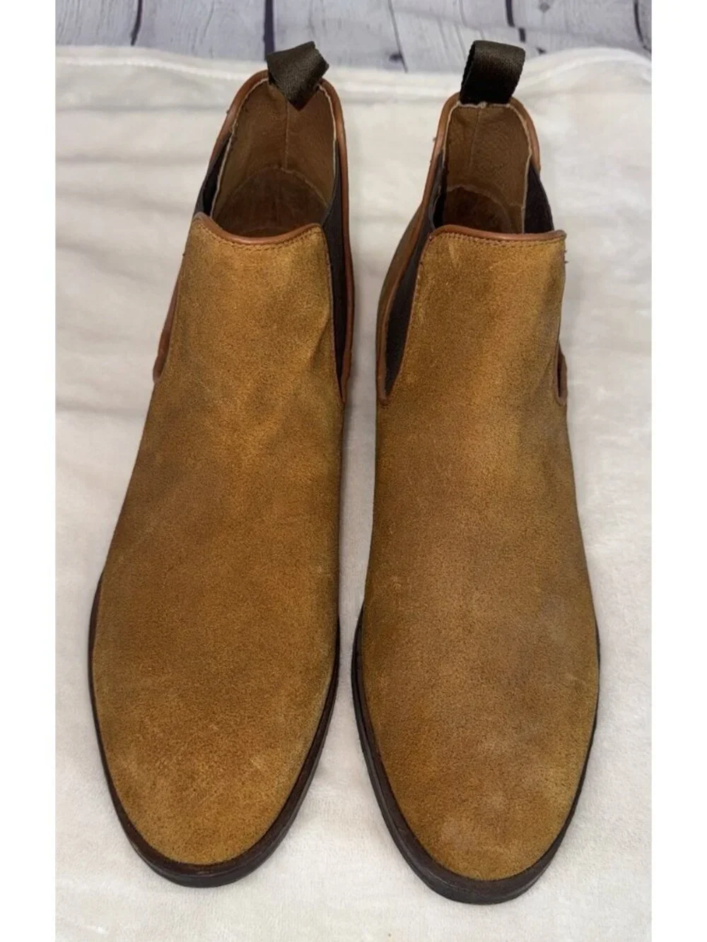 FRYE Suede Chelsea Boots Men’s Size 10 D Pull Tab